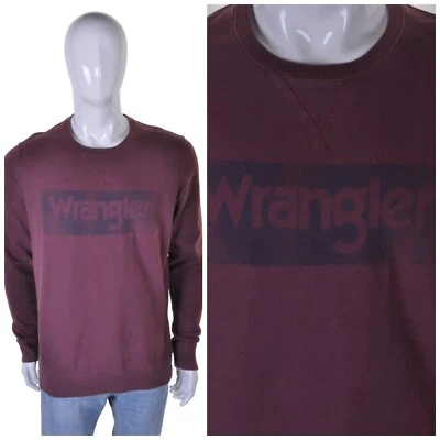 Sudadera Vintage De Los 90 WRANGLER XL Color Marrón Burdeos Jersey Top 1990s - Imagen 1 de 4