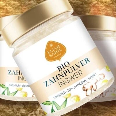 3er PACK  Eliah Sahil Bio-Zahnpulver INGWER - Bild 1 von 4