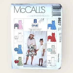 Vestido chaqueta vintage de los años 90 McCalls patrón de costura 8627 niñas talla 10-14 sin cortar - Imagen 1 de 2