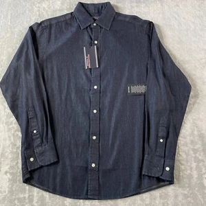 Roundtree Yorke Shirt Mens Size Small Blue Denim Chambray Casual Fall Preppy - Picture 1 of 9