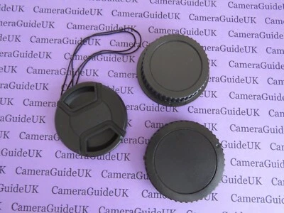 Camera body cap for Canon EF, Front & Rear Lens Cap for Canon EF EF-S 58mm lens - Image 1 of 3