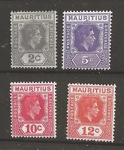 MAURITIUS (4040) 1940 (42) DEFINITIVES PERF 15 X 14 SET OF 4 FINE M/M CAT £160 - Picture 1 of 1