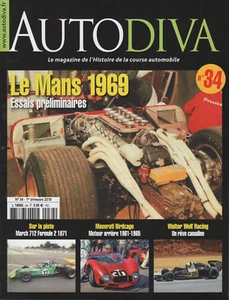 AUTODIVA 34 MASERATI TYP 63 64 65 WALTER WOLF RACING MARCH 712M ROBER DESCOMBES - Bild 1 von 3