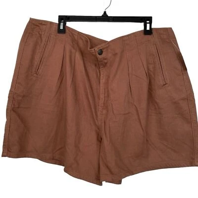 Pantalones Cortos Plisados Falls Creek - Marrón - Talla Grande 24 Nuevos con Etiquetas Foto 1 de 4