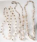 Lot Of 3 Assorted Hawaiian Shell Necklaces Conch Cowrie Beach Festival Hippie