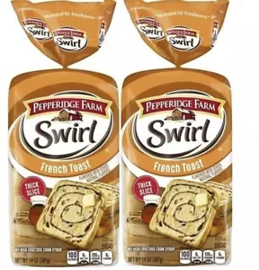 NEW! Pepperidge Farm Swirl French Toast Breakfast Bread 2 PACK ( SHIP NOW) - Picture 1 of 1