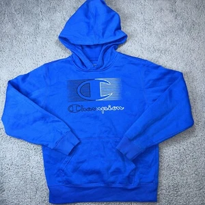Champion Pullover Hoodie Boy Youth 14/16 Long Sleeve Athleticwear Graphic Blue - Picture 1 of 5