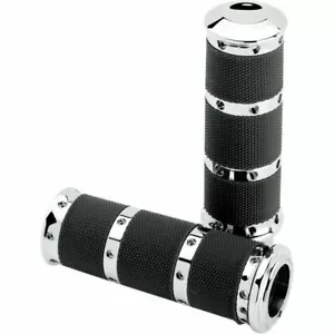 Performance Machine PM X-Large Contour Renthal Hand Grips Cable 84-17 Chrome - Picture 1 of 1