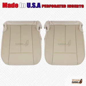 2015 2016 2017 Ford Expedition Left & Right Bottoms Perforated Leather Cover Tan - Picture 1 of 7