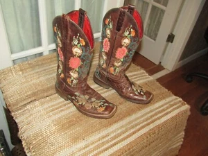 Macie Bean Western Boots M9031 "Never Promised You a Rose Garden" Size 6.5 M - Picture 1 of 16