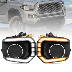 2x Luces antiniebla LED para parachoques señal de giro secuencial DRL para Toyota Tacoma 2016-2023 - Imagen 1 de 15