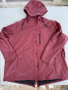 Ulla popken Maroon Jacket Triple Function Fully Lined Rain Jacket Size 28/30 - Picture 1 of 9