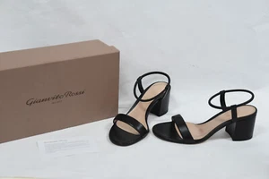 Gianvito Rossi Women's Nadia 60 Nappa Black Leather Sandals Shoes G31296.60RIC. - Picture 1 of 16