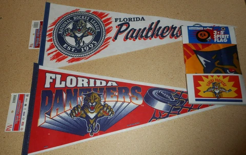 Florida Panthers Brand New Lot Two Banners 3x5 Flag Original Logo NHL Cover