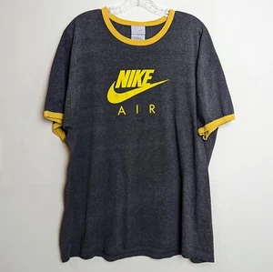 Camisa De Colección Nike Air Ringer Y2K Gris Plata Etiqueta Amarilla Grande - Imagen 1 de 8