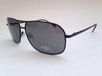 Lucky Brand Men's D910 Aviator Pilot Sunglasses Matte Black Rectangular 61mm - Image 1 of 4