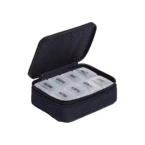 Estuche de Pastillas de Viaje Vera Bradley Clásico Azul Marino Nuevo con Etiquetas Organizador de Microfibra Azul - Imagen 1 de 1