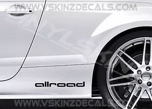 2 adesivi decalcomanie portiera gonna premium logo Audi Allroad S-line Quattro RS - Foto 1 di 5