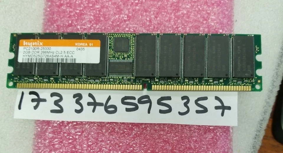 2GB DDR PC  PC2100R DDR-266 2100  266MHZ 184PIN ECC-REG RDIMM 2RX4 128X4  - Image 1 of 1