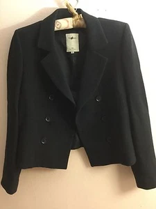 VERTIGO Pour La Ville Paris wool black blazer size S Made in France - Picture 1 of 7