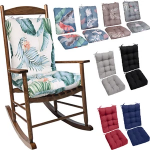 2PC Rocking Chair Cushion Set Non-Slip Pad Cover Seat for Indoor Home Office Car - Picture 1 of 54