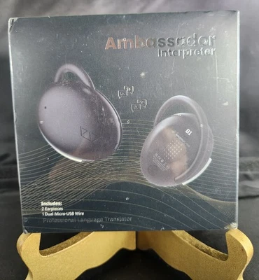 NIB Waverly Labs Ambassador Interpreter Translator 2 earpieces 40 dialects DS29 - Image 1 of 4