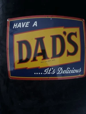 Letrero de barril de cerveza de raíz de papá de los años 50 Foto 1 de 4