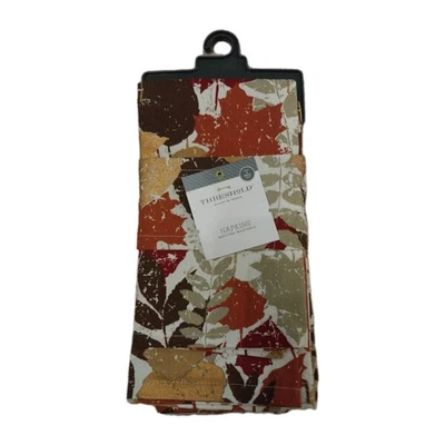 Threshold Dinner Napkins Autumn Leaves 100% Cotton,  Set of 4 NWT - Image 1 of 4