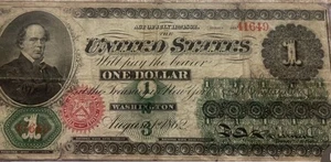  1862 Dollar, Legal Tender Note, United States,  - Picture 1 of 4