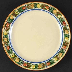 Adams China Della Robia Multicolor on Cream Dessert Pie Plate 2139 - Picture 1 of 1