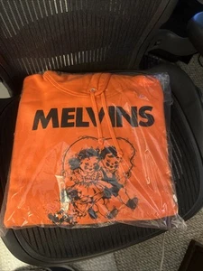 SOLD OUT Supreme x Melvin’s Hoodie Sweatshirt Melvins Orange Size Large Pullover - Picture 1 of 3