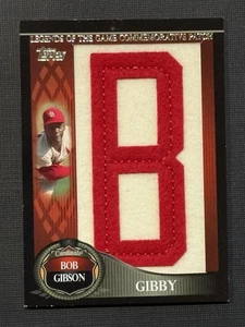 2009 Topps Series One BOB GIBSON Legends of the Game Commemorative Patch #43/50 - Picture 1 of 2