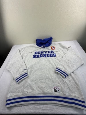 Denver Broncos Hombres Sudadera con Capucha Mitchell & Ness Retro Vellón Gris Para Hombres 2XL $110 Foto 1 de 4