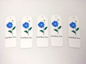 10 God Bless You Flower Gift Tags, light weight without strings - Picture 1 of 1