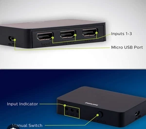 Philips 3 Port HDMI Switch - Black - Picture 1 of 1