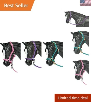 Soportes de nailon Breyer realistas - azul, rosa, púrpura - paquete de 3 para coleccionistas Foto 1 de 4