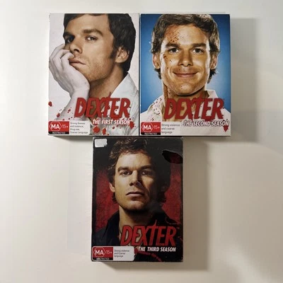 Dexter Complete Seasons 1 2 3 DVD Bundle Region 4 Crime Drama TV Series VGC - Image 1 of 4