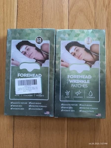 Forehead Wrinkle Patches 12pcs X 2 Boxes Smooth Fine Lines & Wrinkles Sealed - Picture 1 of 4