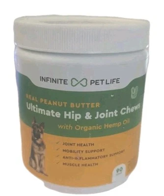 Infinite Pet Life Peanut Butter Hip and Joint Chews for Dogs, 90 Chews Exp 11/25 - Image 1 of 4