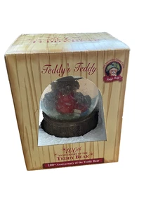 Teddy's Teddy 100th Anniversary of Teddy Bear Snow Water Globe vintage in box - Picture 1 of 8