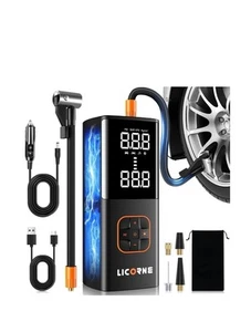 Tire Inflator Portable Air Compressor, 5X Faster Portable Air Pump for Car Fs - Picture 1 of 2
