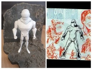 4.5" Custom Action Figure JLU JLA Human Bomb DC Justice League - Picture 1 of 5