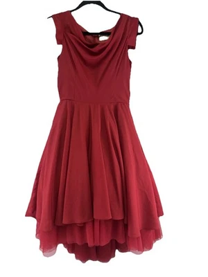 Joyfolie Mia Joy Lezah Petticoat Dress Red Tulle Hi Low Back Zip Youth Girls 14 - Image 1 of 4