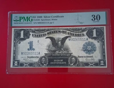 US 1899 $1 Silver Certificate Speelman/White FR 236 PMG 30 - Image 1 of 4