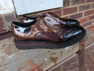 Summit by White Mountain Women's Tri-Color Patent Leather Oxfords-Italy-Sz 38 - Picture 1 of 12