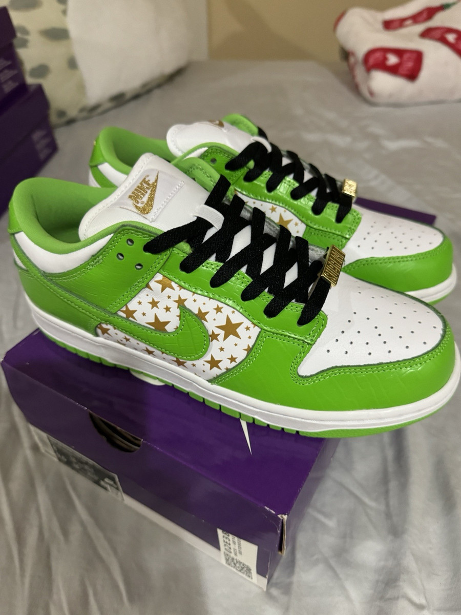 Preços baixos em Nike Supreme x Dunk OG SB QS Low Mean Green Preços baixos em Nike Supreme x Dunk OG SB QS Low Mean Green