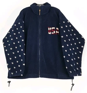 ​Chaqueta polar vintage Bear Ridge Outfitters bandera XL de EE. UU. cremallera completa hecha en EE. UU. - Imagen 1 de 15