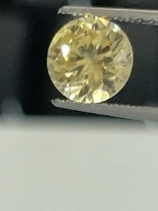 Yellow Round cubic Zirconia 1.76ct $18. - Picture 1 of 5