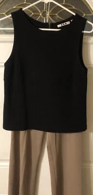 Three Dots 黑色女式职业休闲上衣背心,尺寸 Xs 黑色 — 第 1/4 张图片