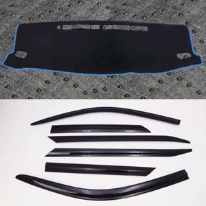 Smoke Weather shields Velvet Blue Line Dash mat for 09/2015~2019 Toyota Fortuner - Picture 1 of 12